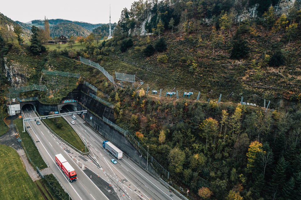 Autobahn A2 Sissach-Eptingen (BL)