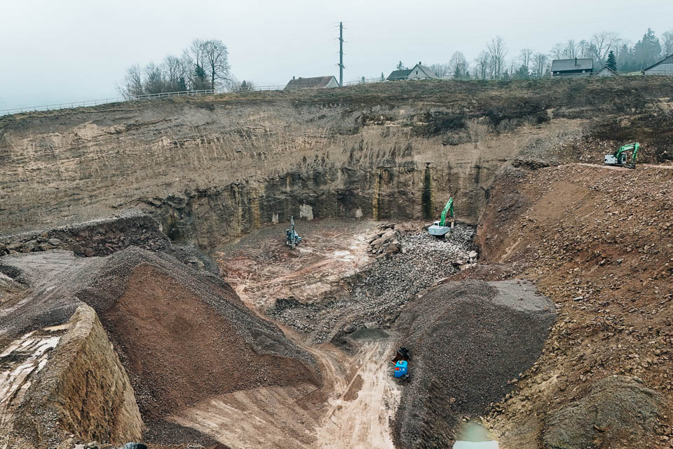 Abbaugebiet in der Kiesgrube