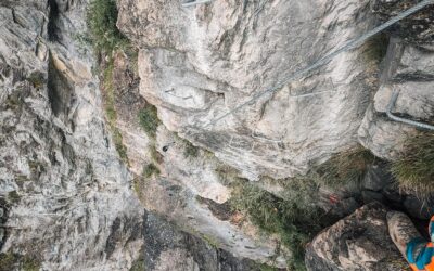 Klettersteig hoch über dem See