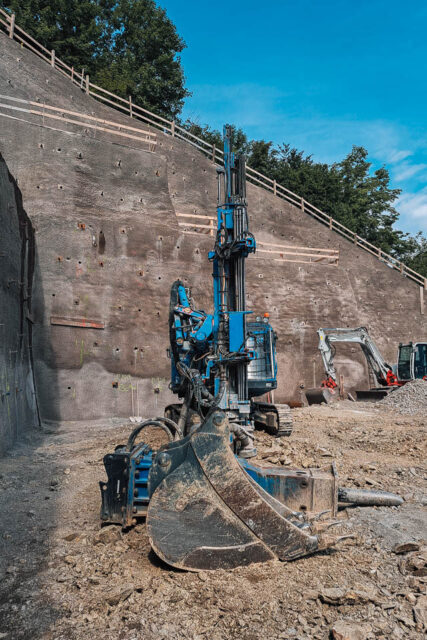 Fertigstellung Baugrubensicherung