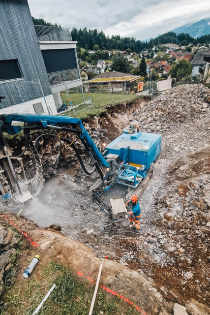 Nachprofilieren der Felswand
