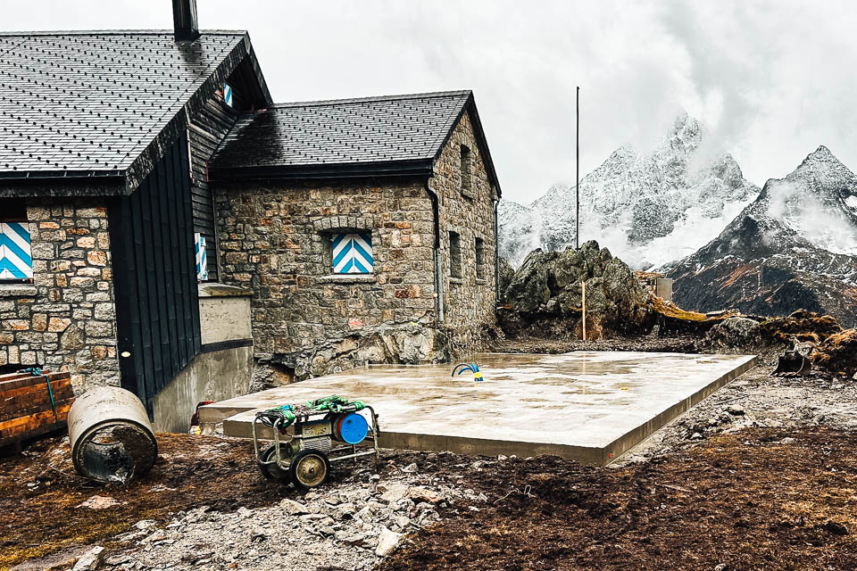 Bodenplatte für den Erweiterungsbau