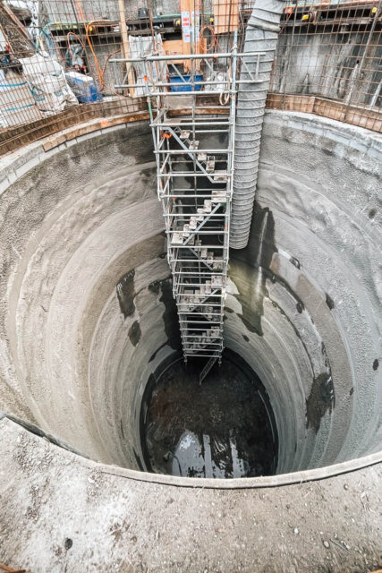 Schacht Ost nach erreichter Sohle