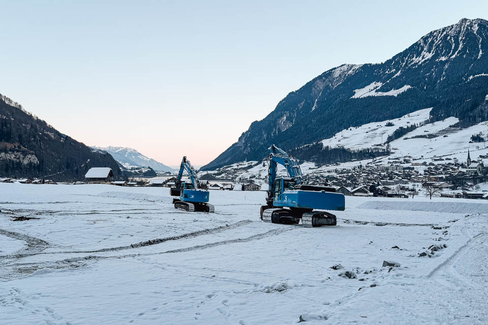 Installationsplatz Anfang Januar 2026