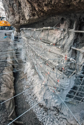 Unterfangung und Grobmodellierung