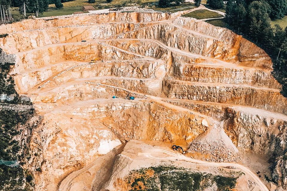 Übersicht des Steinbruchs