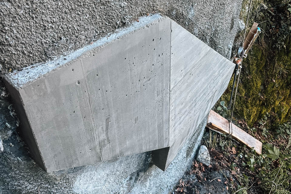 Verstärkung der Gunitplombe