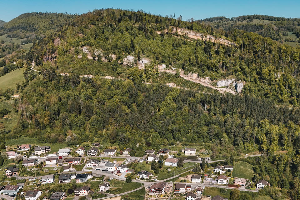 Projektgebiet oberhalb des Ortsteils Riederwald